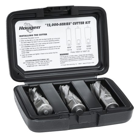 HOUGEN 12,000-Series Cutter Kit 9/16, 11/16, 13/16 in. 1 in. DOC 12981-1